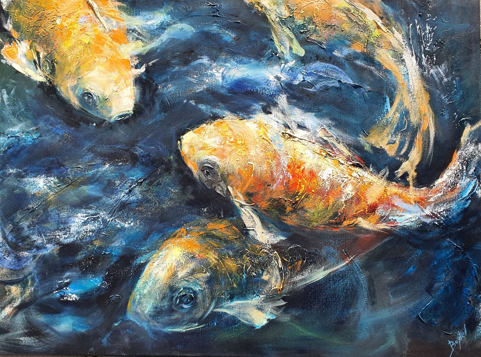 KOI fish painting Vissen schilderij