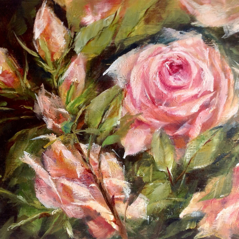 Schilderij met Rozen