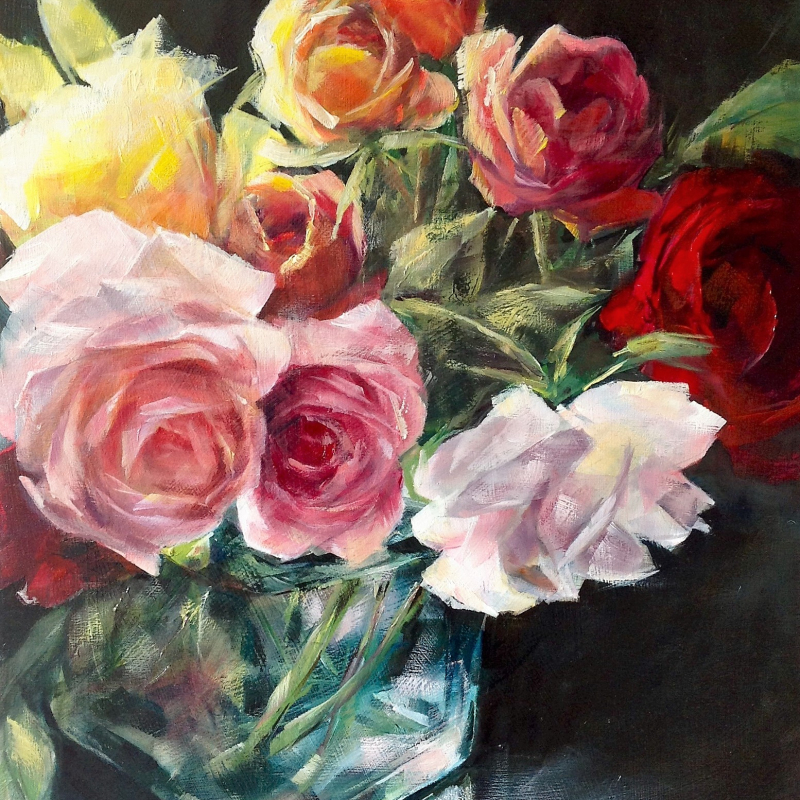 Schilderij met Rozen