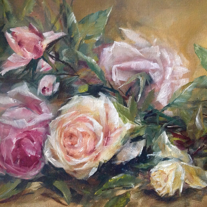 Schilderij met Rozen