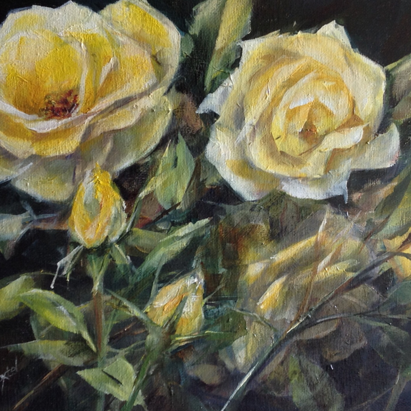 Schilderij met Rozen