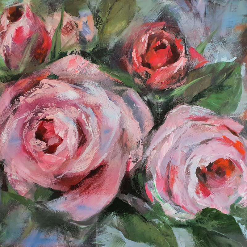 Schilderij met Rozen