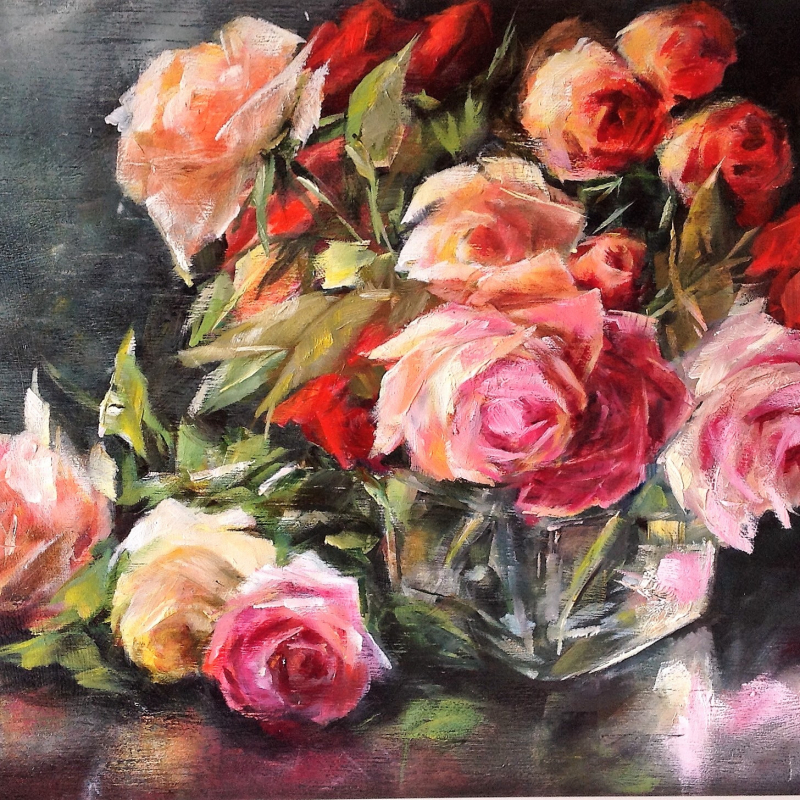 Schilderij met Rozen
