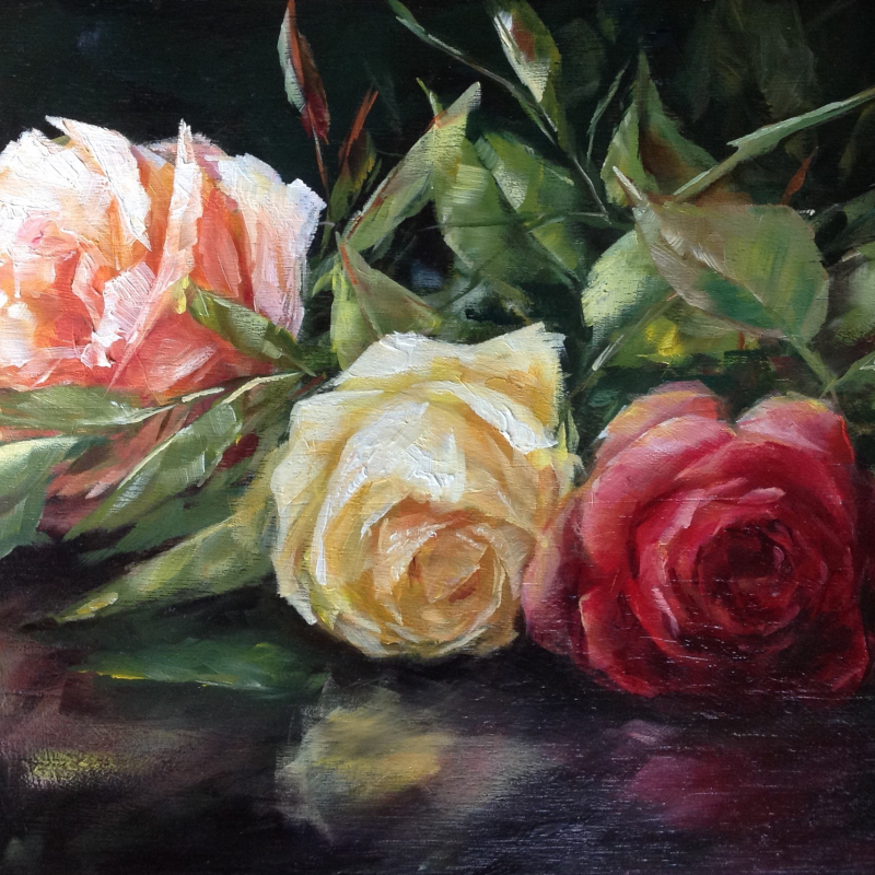 Schilderij met Rozen