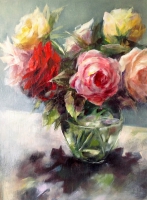 Schilderij met Rozen