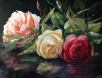 Schilderij met Rozen