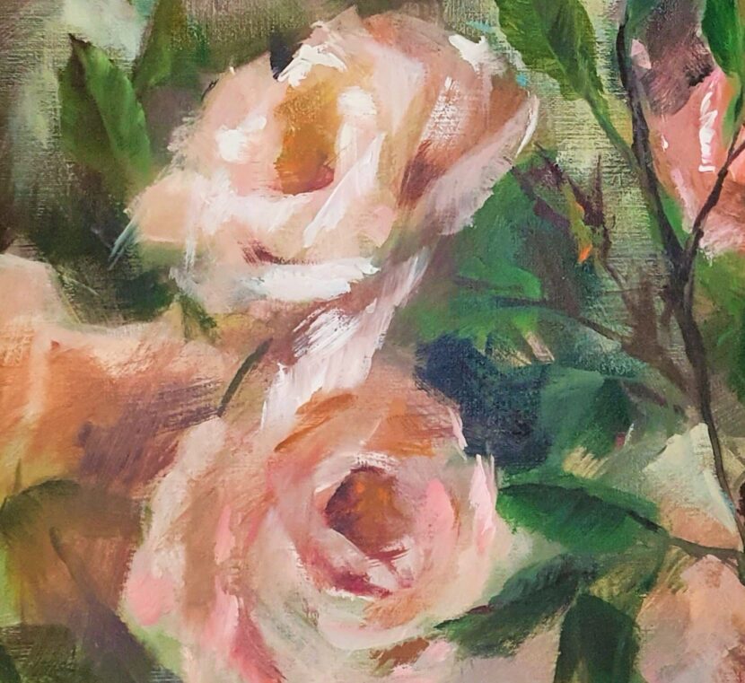 Schilderij-rozen