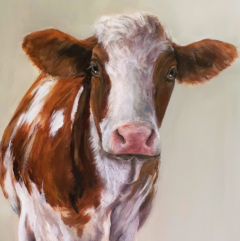 Schilderij-dieren-koe